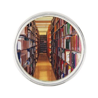 Library Book Shelves Lapel Pin