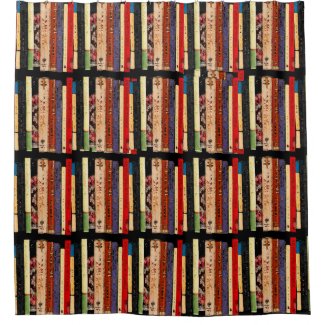 Library Books Abstract Shower Curtain