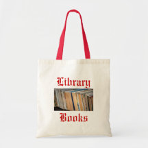 Library Books Canvas Tote Bag