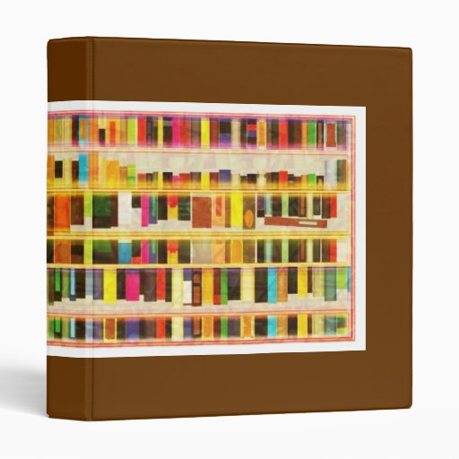 Library Bookshelf Binder Zazzle