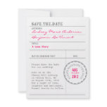 Library Card Save the Date Personalized Invitations