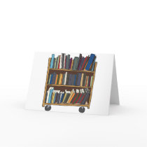 Library Cart Greeting Cards