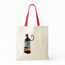 Library Cat Tote Bag