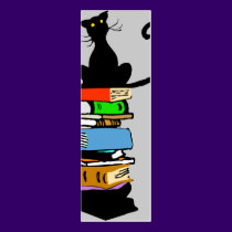 Library Cat (Book Mark) business cards by RLMdesignes Library Cat (Book Mark) business cards