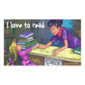 Library Check Out Art, I love to read stickers sticker