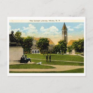 Library, Cornell, Ithaca NY 1926 Vintage zazzle_postcard