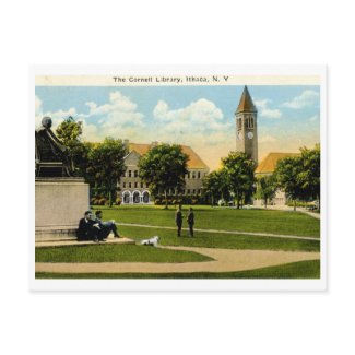 Library, Cornell, Ithaca NY 1926 Vintage zazzle_postcard