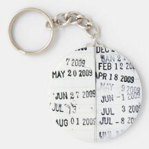 Library Date Stamp Keychain
