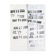 Library Date Stamp Postcard