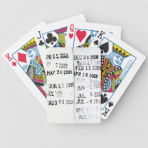 Library Date Stamps Cards Playing Cards