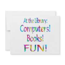 Library Fun invitations