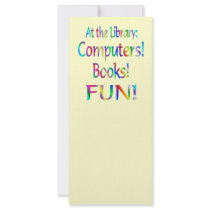 Library Fun Customized Rack Card