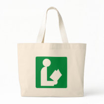 Library Highway Sign Canvas Bags