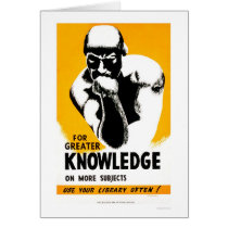 Library Is Knowledge 1940 WPA cards