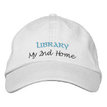 Library My 2nd Home embroidered hats