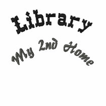 Library My 2nd Home embroidered shirts