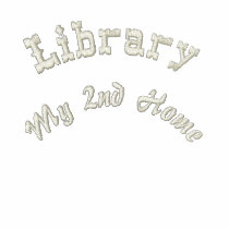 Library My 2nd Home embroidered shirts