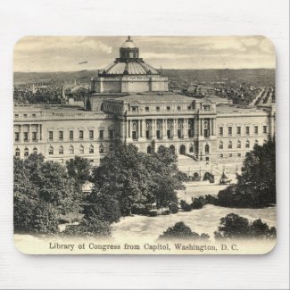 Library of Congress, Washington DC, 1912 Vintage mousepad