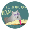 Library - Samoyed - Cool Dogs Read Literacy stickers by DianeCass Library - Samoyed - Cool Dogs Read Literacy stickers