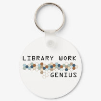 Library Work Genius keychains