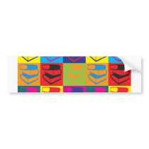 Library Work Pop Art bumper stickers by sciencewillprevail Library Work Pop Art bumper stickers