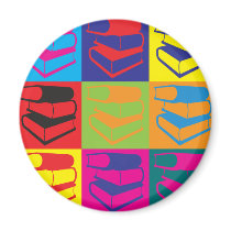Library Work Pop Art Refrigerator Magnet