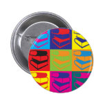 Library Work Pop Art Pinback Button