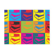 Library Work Pop Art postcards