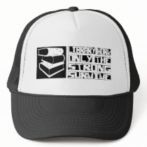Library Work Survive hats