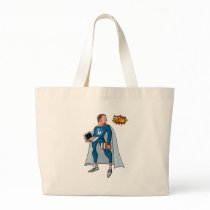 Libraryman with POW! bags