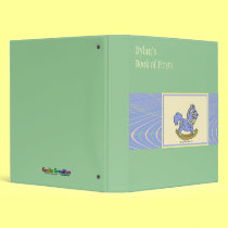 Libro azul del bebé del caballo mecedora carpetas