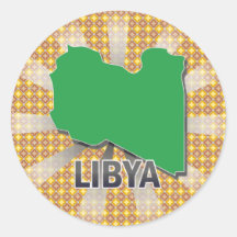 Libya Flag Map 2.0 Stickers