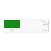 Libya Flag with Name in Arabic Bumper Stickers