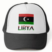 Libya Flag & Word Mesh Hat