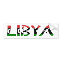 Libya FlagWord Bumper Stickers