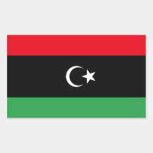Libya/Libyan Flag Rectangle Stickers