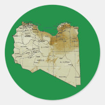 Libya Map Sticker