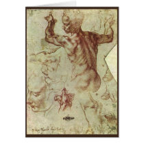 Libyan Sibyl Study by Michelangelo Greeting Cards