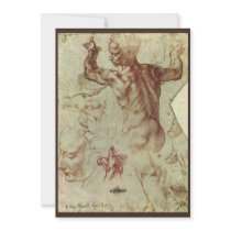 Libyan Sibyl Study by Michelangelo Custom Invites