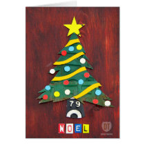 License Plate Art NOEL Christmas Greeting Card cards