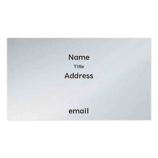License Plate Business Card Template (back side)