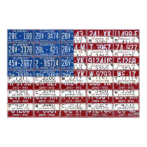 License Plate Flag of the United States USA 2012 posters