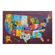 License Plate Map of the United States 2012 Ed. 1 posters