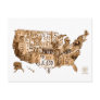 License Plate Map of the USA Sepia Postcard License Plate Map of the USA Sepia Postcard