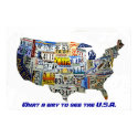License Plate Map posters