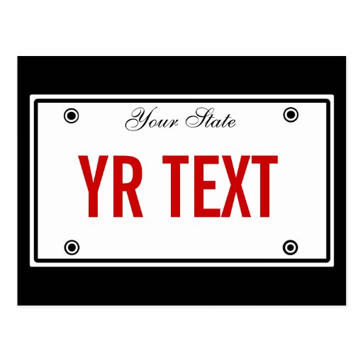 license-plate-template-postcard-zazzle