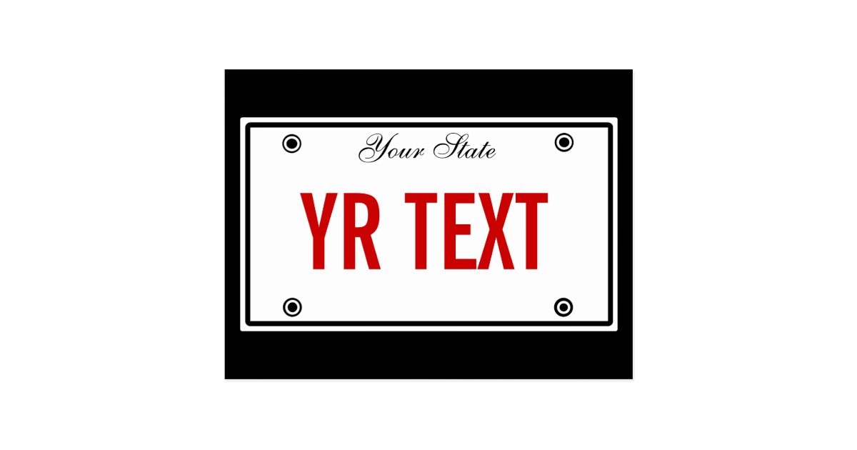 License Plate Template Postcard Zazzle license-plate-template-postcard-zazzle
