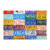 License Plates USA - Our Colorful History canvas prints