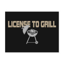 License To Grill Post Card