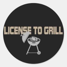 License To Grill Stickers